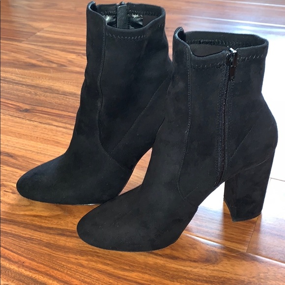 Aldo Black Suede Ankle Boots Aurellane 